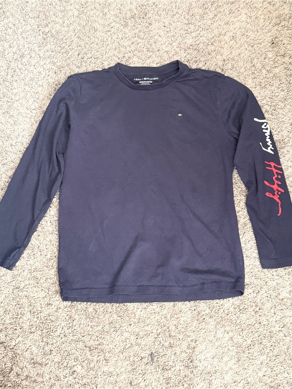 Tommy Hilfiger Men’s Long Sleeve Crewneck Shirt - Navy